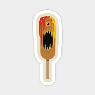 CORNDOG MONSTER WITH CONDIMENTS Magnet