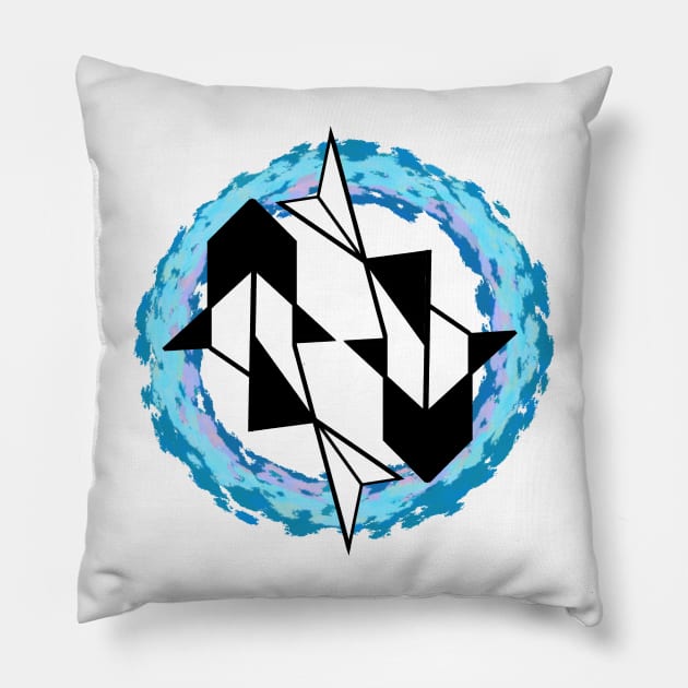 Pisces Yin Yang Pillow by exentric-wren