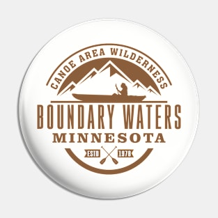 Canoe Boundary Waters Pin