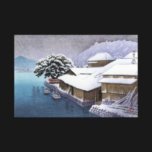 Evening Snow at Ishinomaki by Kawase Hasui T-Shirt