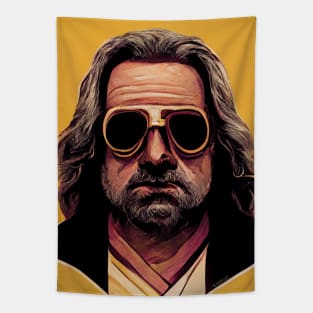 Big Lebowksi Yellow Caricature Tapestry