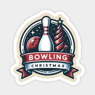 Bowling Christmas Magnet