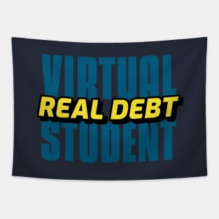 Virtual student, real debt typographic design Tapestry