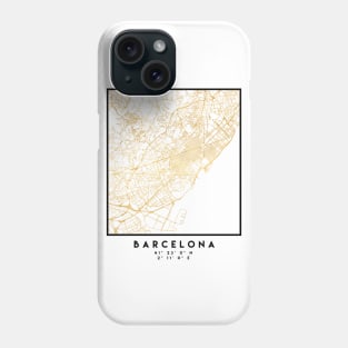 BARCELONA SPAIN CITY STREET MAP ART Phone Case