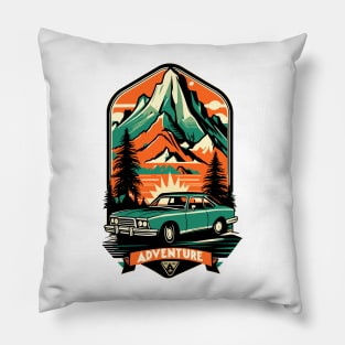 Adventure Retro Pillow