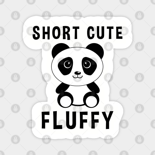 Short Cute And Fluffy Panda Magnet by zerouss