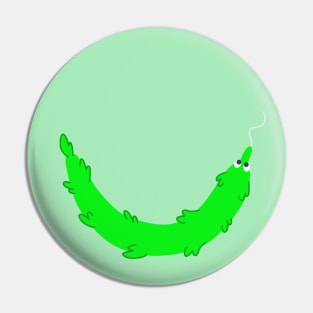 Worm Smile (Green) Pin