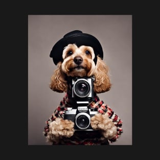 Bad AI photographer dog | Cockapoo Dog T-Shirt T-Shirt