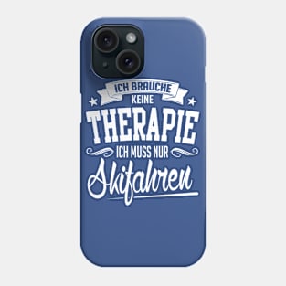 Ich muss nur skifahren (white) Phone Case