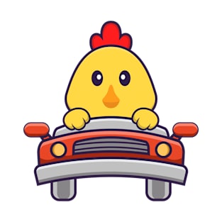 Cute chicken is driving T-Shirt