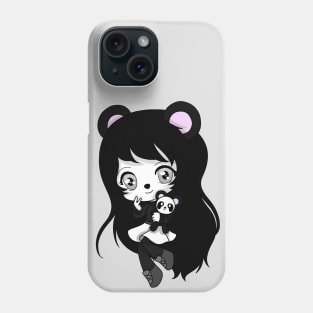 panda girl chibi Phone Case