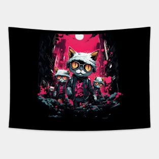 Gangsta Cats -2, Badass Cats of the Neighborhood, Splash Tapestry