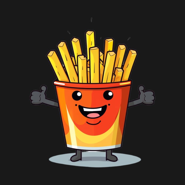 kawaii french fries T-Shirt cute potatofood by nonagobich