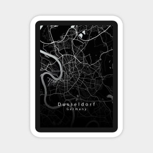 Dusseldorf Germany City Map dark Magnet