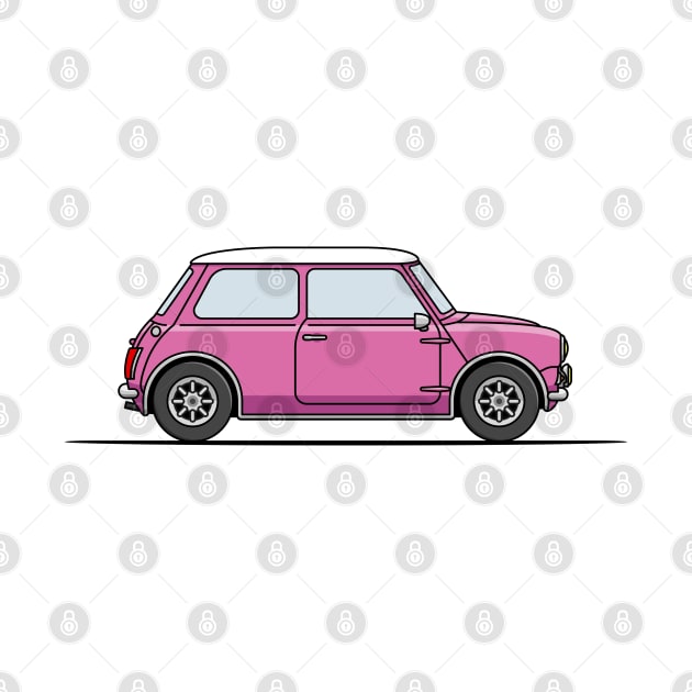 Classic Mini Cooper - Pink by JingleSnitch