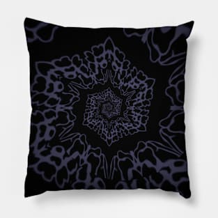 Black Spiral Lace Goth Print Pillow