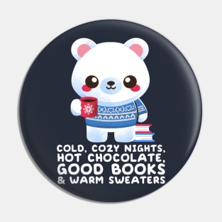 winter time polar bear Pin