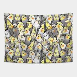 Cockatiels Galore Pattern Tapestry