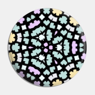 Kaleidoscope Of Pastel Hearts Pattern Pin