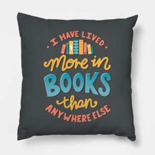 Live In Books - Bookish Quote Pillow