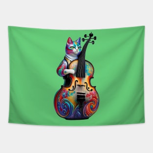 Musician Cat Surreal Tapestry