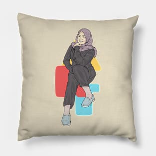 Women Brown Outfit Pillow