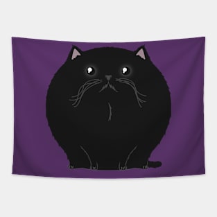 Sfurical round black void cat Tapestry