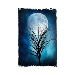 Moon And Tree Illustration T-Shirt