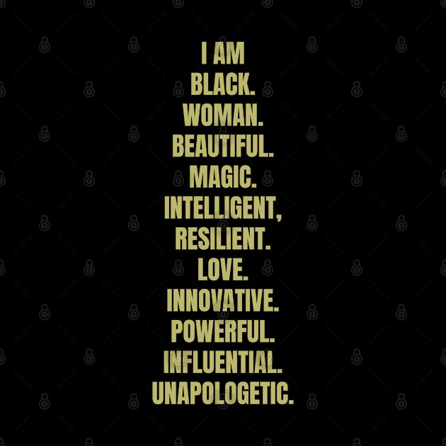 I Am A Powerful Black Woman | African American | Black Queen by UrbanLifeApparel