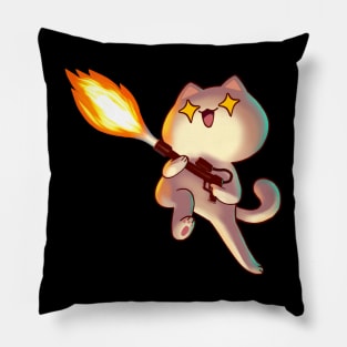 Flamethrower Cat Pillow