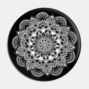 Mandala (white) Pin