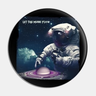 astronaut dj set Pin