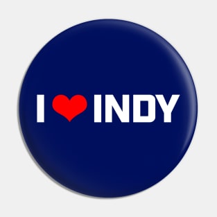 I heart INDY (white) Pin