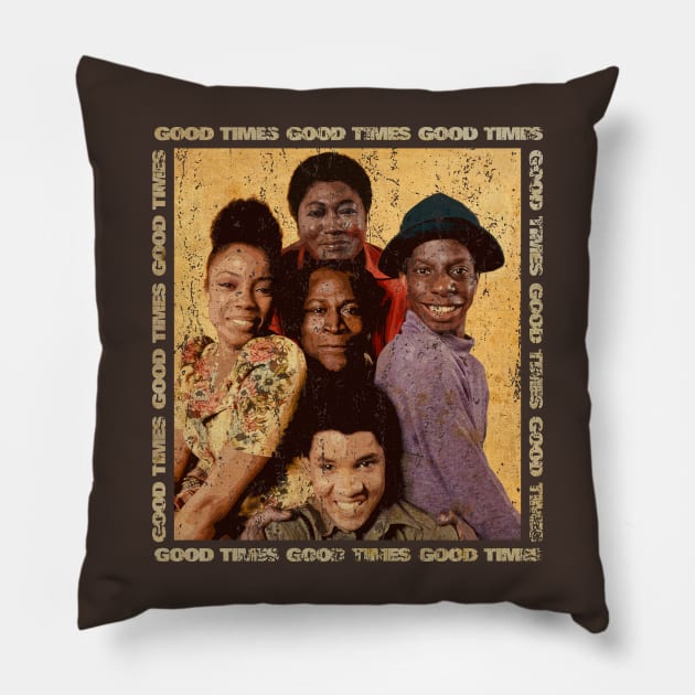 GOOD TIMES FAMILY SMILE VINTAGE Pillow by mobilmogok99