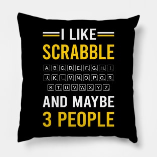 3 People Scrabble Pillow