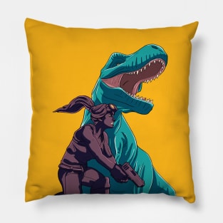 Huntress and Rex Pillow