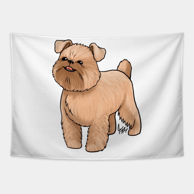 Dog - Brussell's Griffon - Natural Tan Tapestry by Jen's Dogs Custom Gifts and Designs