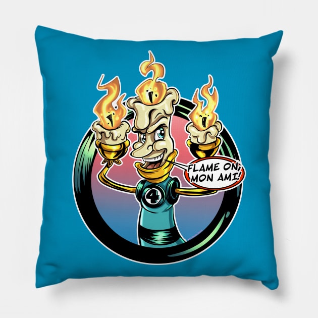 Flame On Mon Ami Pillow by Dustinart