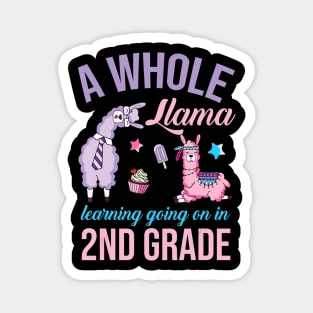 A whole llama learning going on in Second Grade Gift Lover Magnet