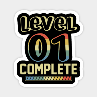 Level 1 Complete Vintage Gift Shirt Celebrate 1st Wedding Magnet