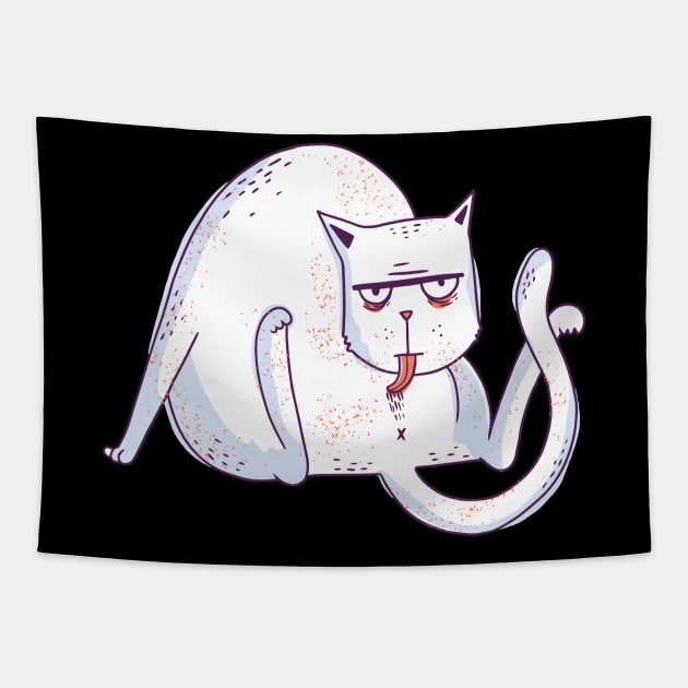 Cat Humor Tapestry by Urban_Vintage