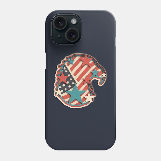 Patriotic Papercraft Phone Case by Zachterrelldraws