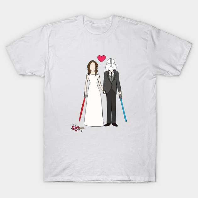 Light Saber Wedding Couple Star Wars Wedding T Shirt Teepublic