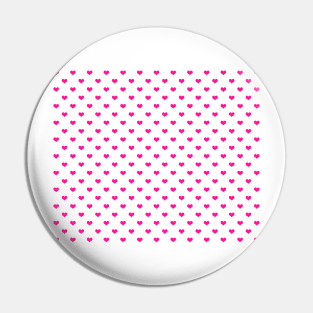 Pink Hearts Pattern Pin
