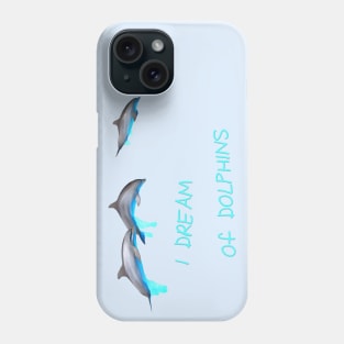 Cute Swimming Ocean Blue Jumping Dolphin Phone Case