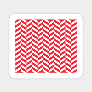 Herringbone Pattern - Red Magnet