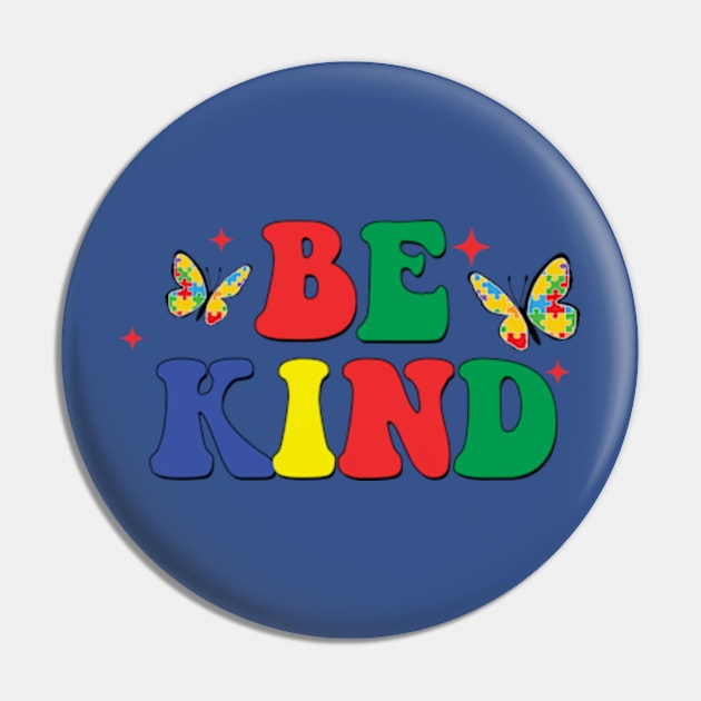 Be Kind Autism, Autism Puzzle, Autism Awareness, Blue Ribbon (2 Sided) Pin by MichaelStores