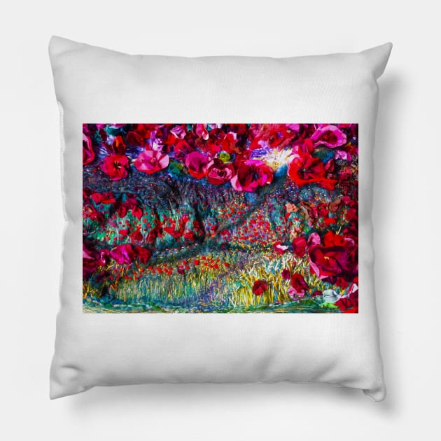 Poppies Pillow by Alchemia