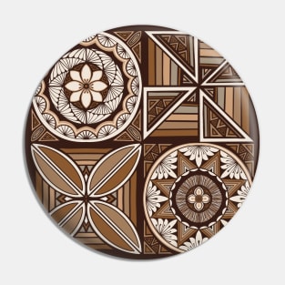 Tapa patchwork - coffee Pin