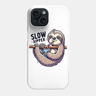 Chill Out: The Slow Sipper Sloth Phone Case